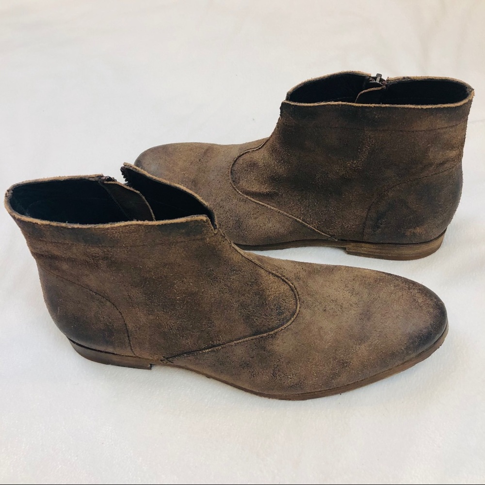 Peter Nappi Anthropologie oiled suede Ankle Boots